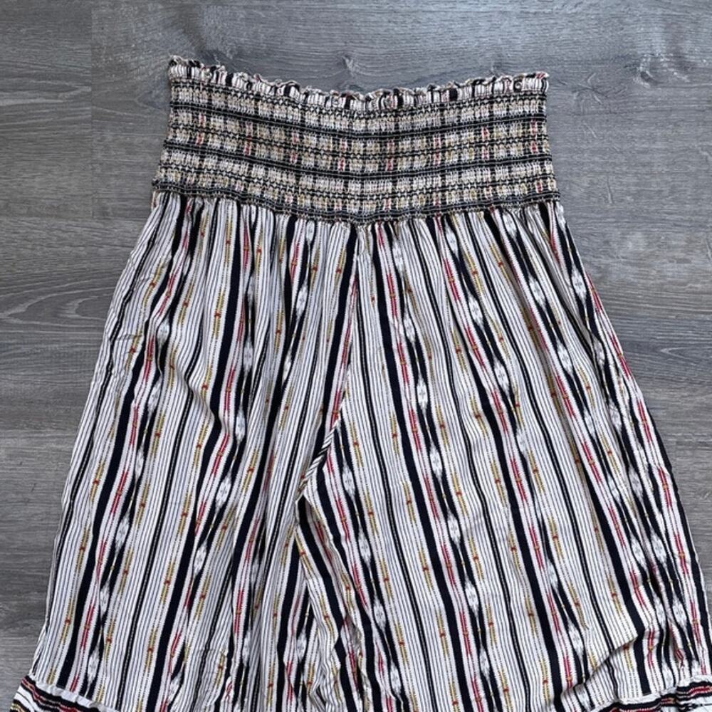 MAEVE by Anthropologie Zamirah Pants Smocked Sz LP Boho Printed Wide-Leg - Picture 6 of 8